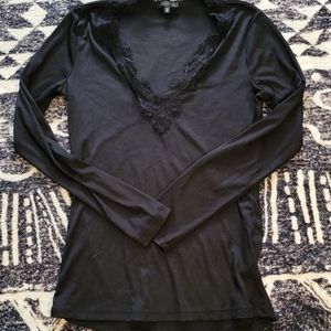 Dynamite lace trim long sleeve